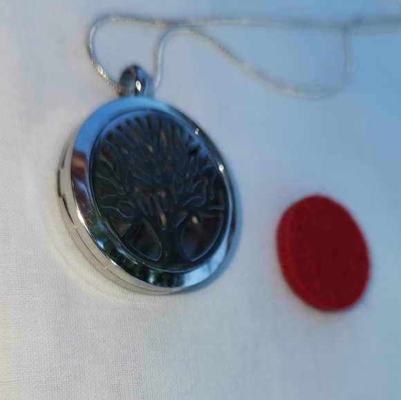 Perfume Locket Pendant and Sterling Chain - Picture 8 of 13
